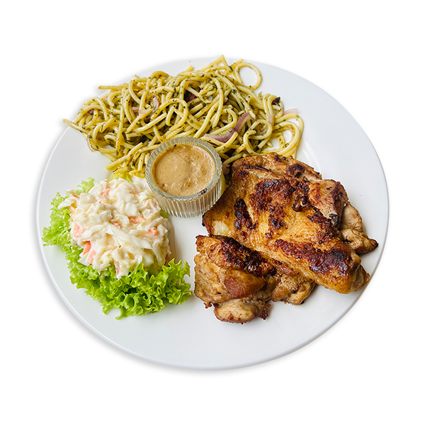 GRILLED CHICKEN CHOP SERVED WITH SPAGHETTI