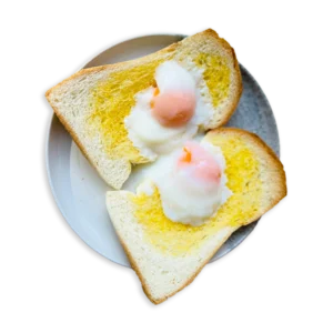 HALF BOILED KAMPUNG EGGS ON TOAST